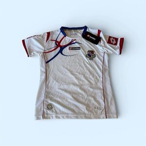 NWT Lotto Panama National Soccer Jersey 2010, Women’s Sz Med White Red Blue